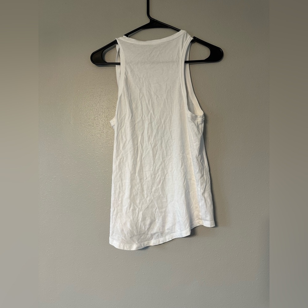 🚫sold🚫Nike White Tank with Blue Graphic - Picture 3 of 4